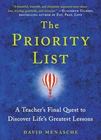 The Priority List by David Menasche