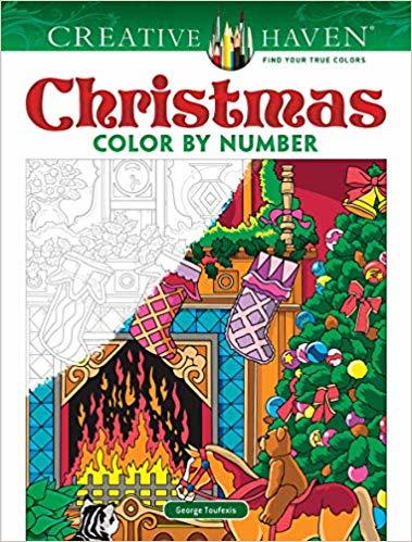 Creative Haven Christmas Color by Number by George Toufexis