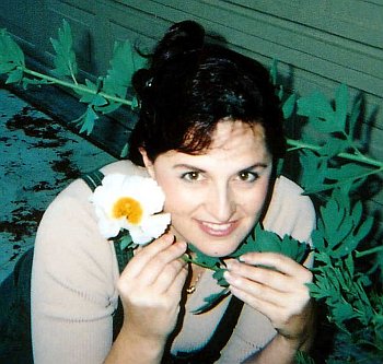 Lisa
and her romneya flowers
