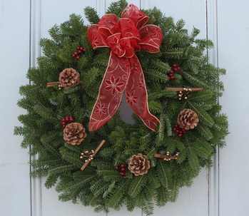 A Live Balsam Wreath for the Door & a Wonderful Holiday Novel for the ...