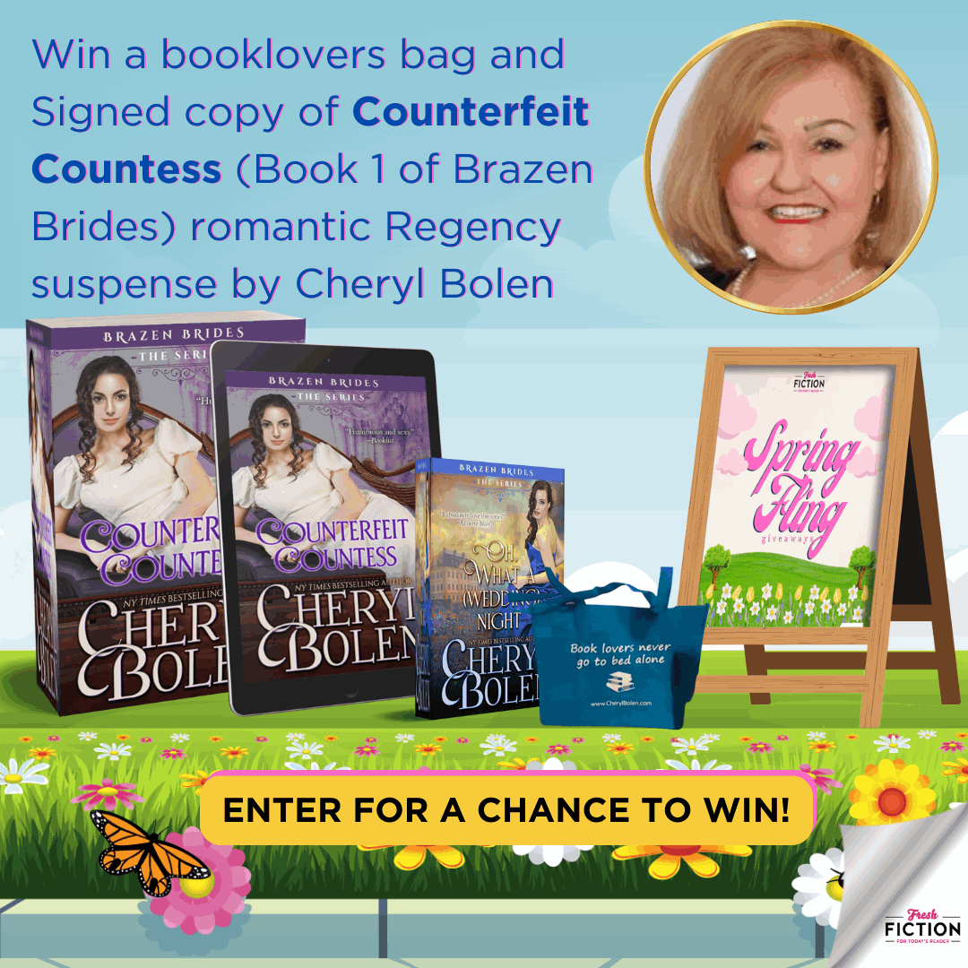 Flowers and showers -- and a booklover's bag plus Cheryl Bolen-signed book