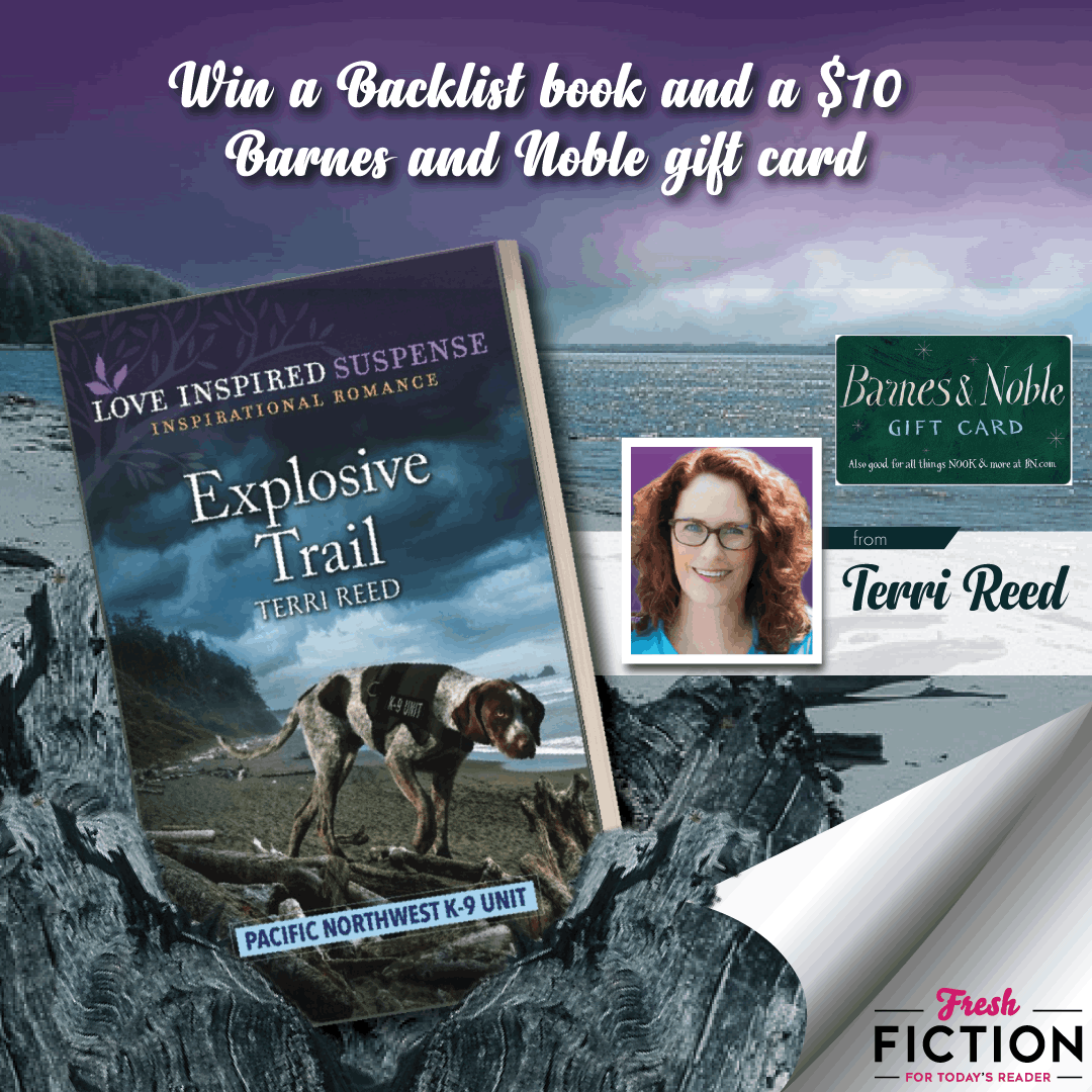 Discover the heart-pounding action and suspense of 'Explosive Trail' by Terri Reed. Enter the special giveaway for a chance to win a backlist book and a $10 Barnes and Noble gift card!