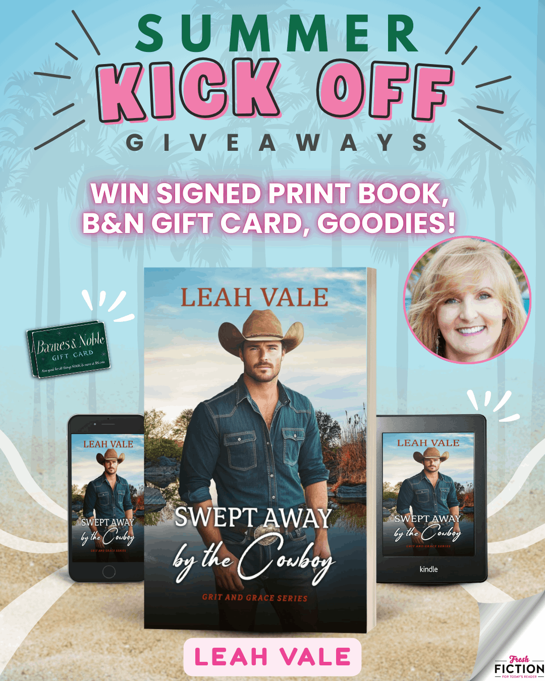 Win a signed book, B&N gift card & cowboy goodies from Leah Vale